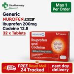 (Generic Nurofen Plus) Ibuprofen 200mg & Cod 12.8mg 32 Tabs| NEXT DAY DELIVERY