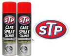 2 x STP 500ml Carb Cleaner Spray Professional Carburettor Intake Cleaner