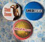 Shed Seven (indie / britpop) three 25mm button badges. Free UK P&P!