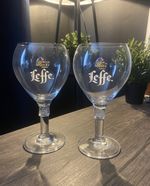 2x Leffe Belgian Beer Glass One Pint To Brim 20oz - BRAND NEW (RARE)