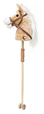 Hobby Horse with Galloping and Neighing Sounds Cream Interactive Kids Toy