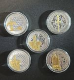 Set Of Elizabeth II One Crown Coronation Anniversary Coins 1953 to 2018 RARE 