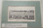 Mounted print - Cricket Match played between Sussex  and Kent 1849