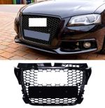 For Audi A3 S3 8P Gloss Black RS3 Style Honeycomb Mesh Front Grill Grille 09-13