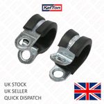 Rubber Lined Steel P Clips Securing Fuel Hose Brake Pipe Tubing Tube Cable Wire