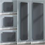 Designer Radiator Vertical Horizontal Flat Panel Oval Column Rads Anthracite