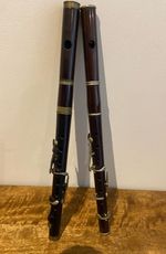 Two Old vintage Wooden Piccolo Flute