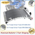 For Triumph Street Triple 675 R 675R 08-12 Aluminum Radiator T2100840 T2100166