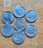 Lot of 7 US Roosevelt Dimes 1987 1996 2002 2004 Uncertified Ungraded