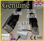 2M - RJ12 to RJ45 - Cat6 VDSL FIBRE Broadband - FTP Shielded cable - Black RJ11