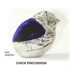 First Impressions Vintage CHICK PINCUSHION  "Sampson Mordan"  Silver Plated