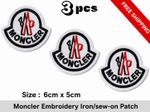 3x Moncler Replacement Patches Sports Embroidered Logo Iron On Sew On Applique