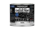 Thermocoat 500ml Jet Black Chassis Paint Brush On Chip Resistant Car Van Trailer