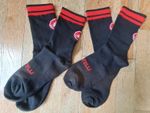 2 x Pairs Of Castelli Black Cycling Socks Large Size 8-11 - Brand New