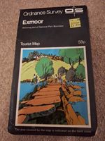 Lovely Vintage OS Map Of Exmoor,  1972, Beautiful Colouring