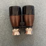 Vintage Binoculars with Leather Case Antique Design Unknown Brand