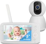 5" Screen Video Baby Monitor with Camera, Motion / Cry Detection, Two-Way Talk