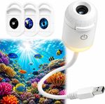 2-in-1 Galaxy Star Projector, 5D HD Ceiling Lamp, 360° USB with 3 Films