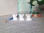 Set of 3 Ready-to-Paint Plaster Highland Cows,  Acrylic Paint Colour May Vary.