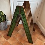 Vintage Style Folding Wooden Ladder Steps Library Champagne Moët Kitchen Retro