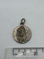 Vintage St Christopher Religious Medal Pendant Motor Car Motoring Protection