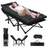 Heavy Duty Single Folding Bed Camping Cots Travel Beds Lightweight With Mat +Bag