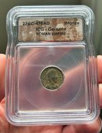 27BC - 476AD Bronze Genuine Roman Empire Coin -  IGC Graded - Great Detail!