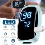 USB Rechargeable Finger Pulse Oximeter Blood Oxygen Heart Rate Monitor Device