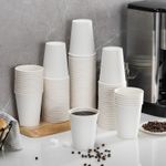 White Paper Cups For Hot Drinks - Disposable Cups with Lids: 4/6/7/8/12/16/20oz
