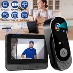 HD Smart Wireless Video Doorbell Camera with Monitor Two Way Audio Waterproof