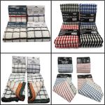 Terry Cotton Tea Towels Check Kitchen Dish Cloths In Bulk Wholesale Job Lot x252