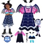 Kids Girls Vampirina Halloween Costume Fancy Dress Party Vampire Cosplay Outfits