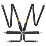 OMP First 3''+2'' Saloon 6 Point FIA 8853-2016 Approved Black Motorsport Harness