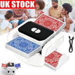 Automatic Card Shuffler Dealer Rechargeable Playing Card Poker Sorter 2 Deck UK