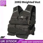 Weighted Vest Black 20kg - Removable Weights Included