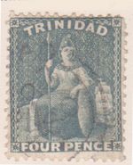 (F197-26) 1876 Trinidad 4d grey stamp (Z) 
