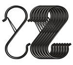 5-20pc S Hooks for Hanging 3.5 Inch Heavy Duty Metal with Safety Buckle Black UK
