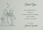 10 Personalised Wedding Thank You Notes Cards *2 Designs*  *FREE POSTAGE*