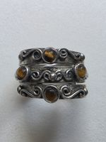 Vintage Mexican Silver Tigers Eye Ring