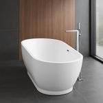 Freestanding Double Ended Bath White Modern Esposito 1700mm x 810mm Double Skin