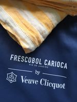 VEUVE CLICQUOT LINEN BEACH TOWEL /THROW MADE BY Frescobol Carioca BNIB	