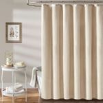 Luxury Waffle Textured Shower Curtain Heavy Duty Thick Fabric Bathroom Decor