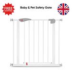 Baby Safety Gate for Stairs & Doorways 70x76cm – Safe Secure for Child & Pets