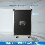 16U Universal Open Frame 19' Server Equipment Rack Cabinet AV Holder with Wheels