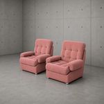 Mid Century Dusty Pink Modular Armchairs Lounge Chairs by Heals