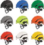 MSA Working At Heights V-Gard H1 Safety Helmet - Nonvent Fas-Trac III Pivot