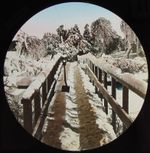 Glass Magic Lantern Slide SUNSHINE ON LUNA BRIDGE C1890 PHOTO NIAGARA FALLS USA 