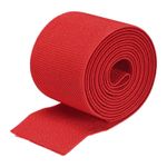 Twill Elastic Band Double-Side 2.8" Flat 2 Yard Flat Elastic Cord Red
