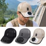 Solar Rechargeable Peak Cap USB Solar Powered Fan Hat Baseball Cap 2026 New