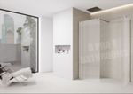 Fluted Shower Screen Tempered Walk In Reeded Wet Room Enclosure 8mm Glass Chrome